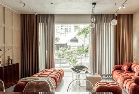 Căn hộ 110 m2 như không gian lấp lánh