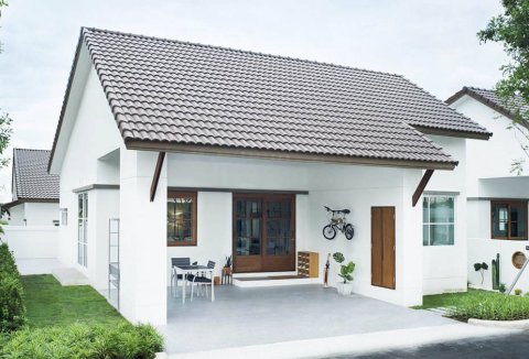 Ngôi nhà nhỏ 1 tầng thiết kế theo phong cách hiện đại, nhấn mạnh sự tối giản và thoải mái