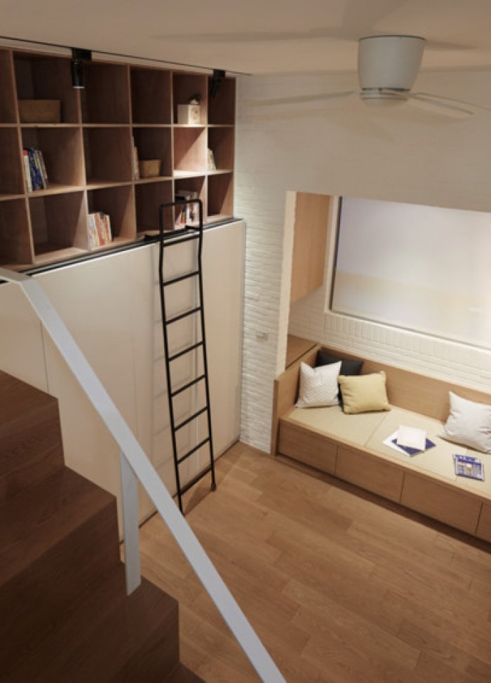 Căn hộ 21 m² ấm cúng cho người thích đọc sách