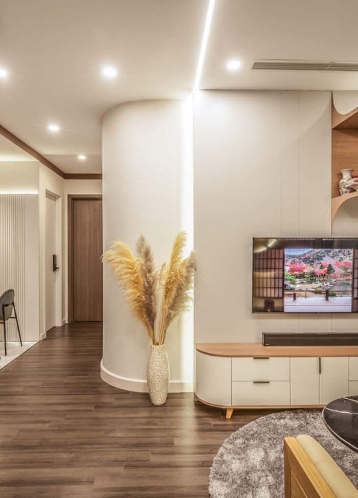 Căn hộ Hà Nội rộng 120 m2 với những đường cong mềm mại