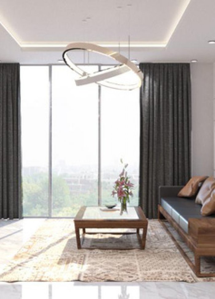 Căn hộ 3 phòng ngủ trở nên sang trọng, hiện đại hơn nhờ chất liệu gỗ tối màu