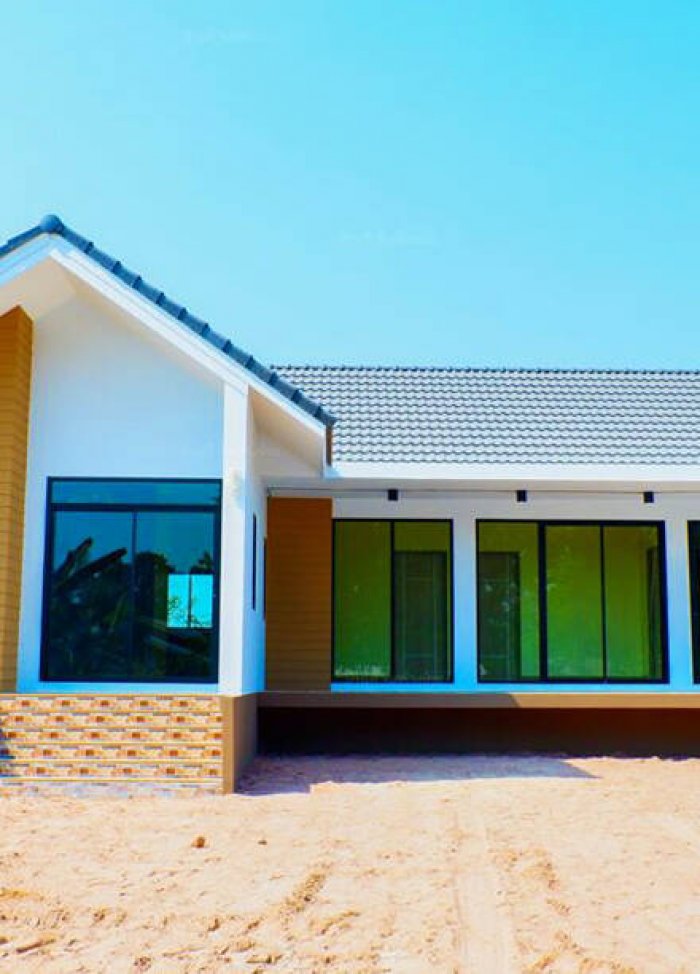 Nhà 1 tầng thiết kế theo phong cách tối giản, công năng 3 phòng ngủ, 2 wc, chi phí khoảng hơn 1 tỷ đồng
